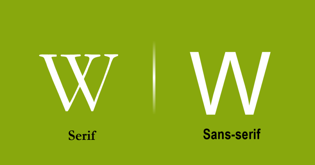 serif and sans serif